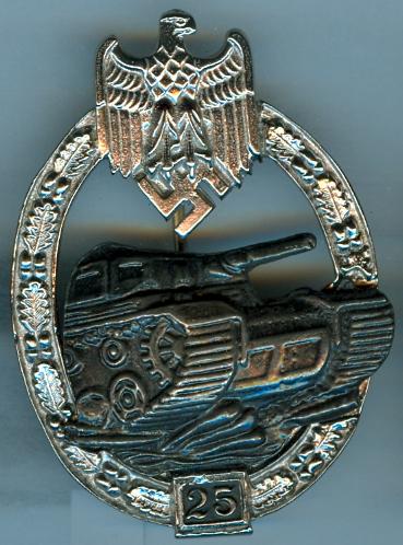 Army Tank Combat Badge 25 Engagements