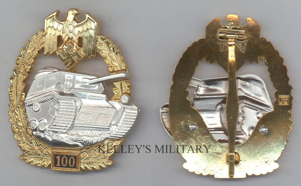 Army Tank Combat Badge 100 Engagements