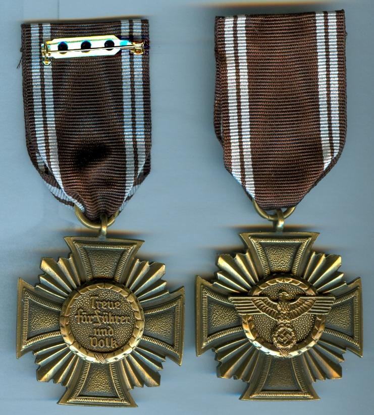 NSDAP Long Service Award - 10 Year, Bronze