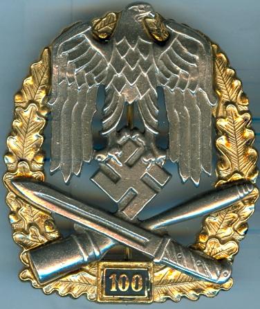 Army General Assault Badge 100 Engagements