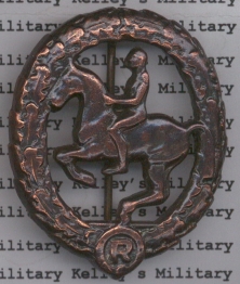 German Horseman's Badge 3rd Class  - Bronze