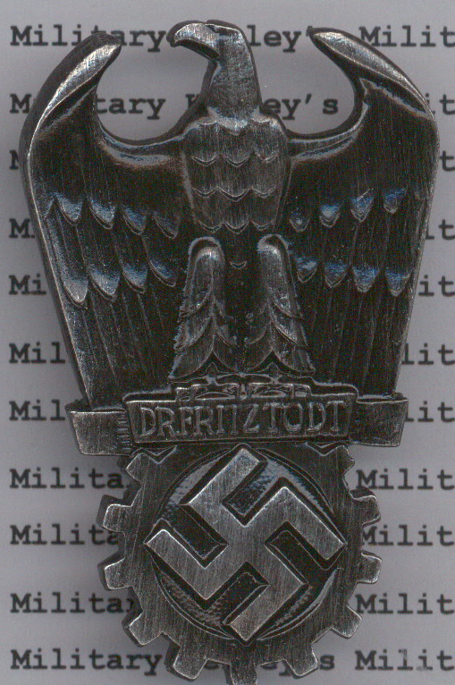 Frtiz Todt Prize Badge, 3rd Class - Steel