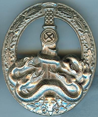 Anti-Partisan War Badge Silver Finish