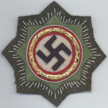 Bullion German Cross in Gold on Field Grey (Out Of Stock)