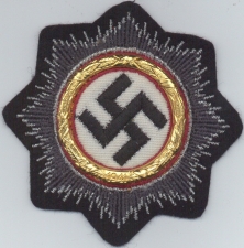 Bullion German Cross in Gold on Black - Panzer/SS