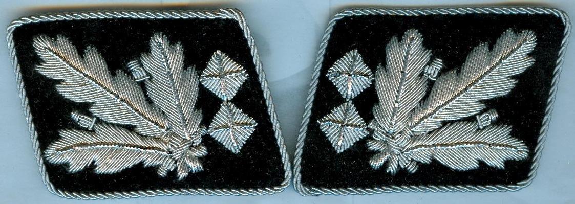 Obergruppenfuhrer Bullion Collar Tabs