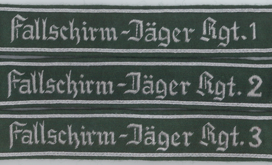 Officer Fallschirmjager Regimental Cuff Titles