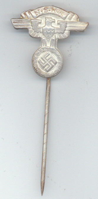 N.S.K.K. Eagle Stick Pin Badge - Silver