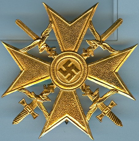 Spanish Cross With Swords Gold Finish