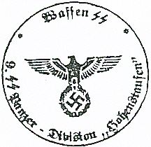 Waffen SS Panzer Division Hohenstaufen Rubber Stamp