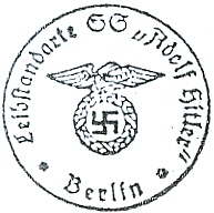 Leibstandarte SS Adolf Hitler Rubber Stamp