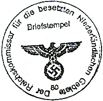 Commander of Occupied Netherlands Rubber Stamp