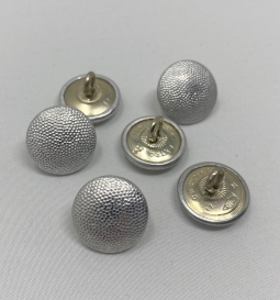 GERMAN WW2 PEBBLED ALUMINUM SILVER BUTTONS SIZE 21mm - VARIOUS MAKER MARKS  