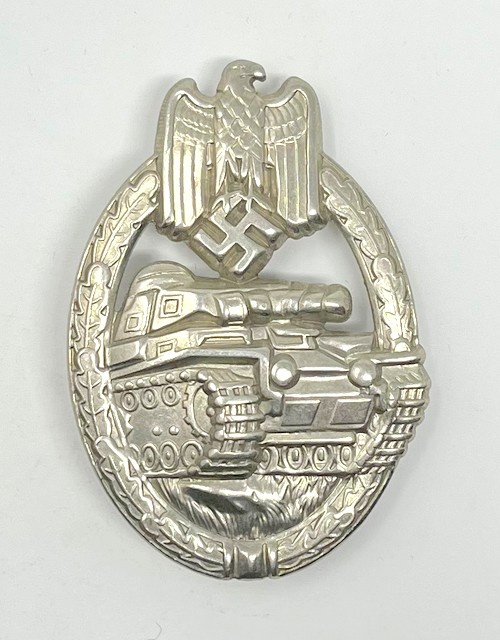 Kelleys Military: Panzer Assault Badge, Nickel Silver (Hollow Back)