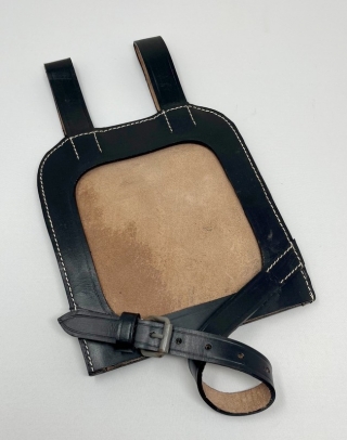 Austrian Military Leather Y Strap Black
