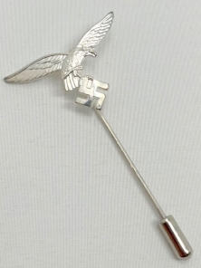 Luftwaffe Eagle Stick Pin Badge - Silver