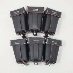 K98 Ammunition Pouches - Black Leather (Cocomomo)