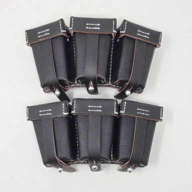 K98 Ammunition Pouches - Black Leather (Cocomomo)