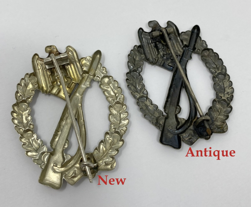 Kelleys Military: Infantry Assault Badge, Nickel Silver (Hollow Back)
