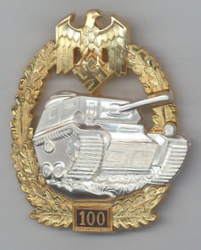 Army Tank Combat Badge 100 Engagements