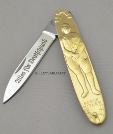 Hitler Pocket Knife with "Alles Fur Deutchland" motto