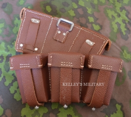 K98 Ammunition Pouches - Brown Leather