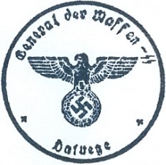 General of the Waffen SS Rubber Stamp